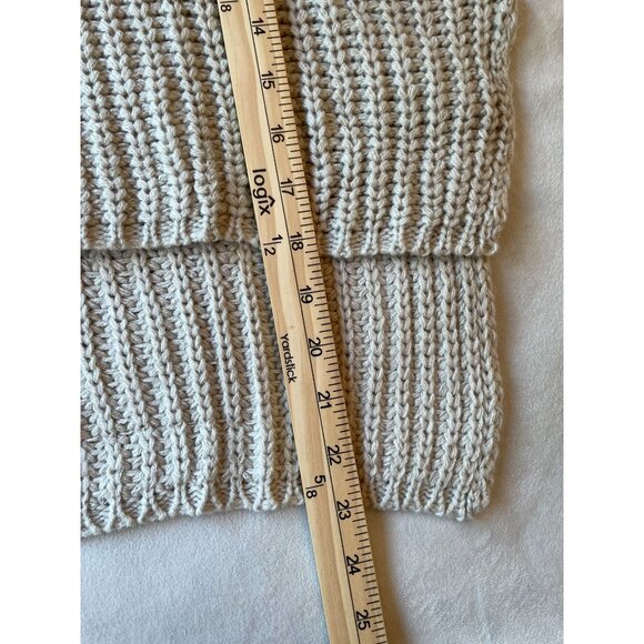 Glam Womens Oversized Chunky Knit Turtleneck Sweater NWT Beige Size M lagenlook - Picture 4 of 9